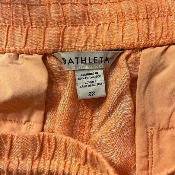 Athleta Retreat Linen Elastic Waist Drawstring Lightweight Shorts Plus Size 22 - Picture 5 of 7